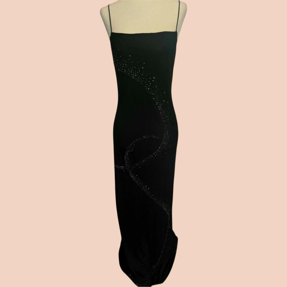 Y2k beaded black maxi
